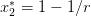 x∗ = 1 − 1∕r
 2  