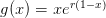          r(1−x)
g(x) = xe   