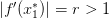 |f′(x∗)| = r > 1
     1  