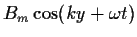 $\displaystyle B_m \cos(ky+\omega t)$
