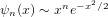 ψn (x) ∼ xne−x2∕2  