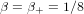 β = β+ = 1∕8  