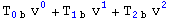 T_ (0b)^&nbsp;&nbsp; v_ ^0 + T_ (1b)^&nbsp;&nbsp; v_ ^1 + T_ (2b)^&nbsp;&nbsp; v_ ^2