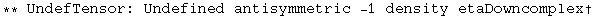** UndefTensor: Undefined antisymmetric -1 density etaDowncomplex&dagger;