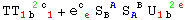 TT_ (1b&nbsp;&nbsp;1)^(&nbsp;&nbsp;2c ) + e_ ( e)^c  S_B ^( A) S_A ^( B) U_ (1b&nbsp;&nbsp;)^(&nbsp;&nbsp;2e)