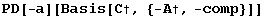 PD[-a][Basis[C&dagger;, {-A&dagger;, -comp}]]