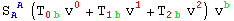 S_A ^( A) (T_ (0b)^&nbsp;&nbsp; v_ ^0 + T_ (1b)^&nbsp;&nbsp; v_ ^1 + T_ (2b)^&nbsp;&nbsp; v_ ^2) v_ ^b