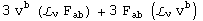 3 v_ ^b (ℒ_vF_ab^&nbsp;&nbsp;) + 3 F_ab^&nbsp;&nbsp; (ℒ_vv_ ^b)