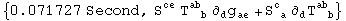 {0.071727 Second, S_&nbsp;&nbsp;^ce T_ (&nbsp;&nbsp;b)^ab  &part;_d^ g_ae^&nbsp;&nbsp; + S_ ( a)^c  &part;_d^ T_ (&nbsp;&nbsp;b)^ab }