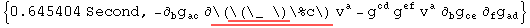 {0.645404 Second, -&part;_b^ g_ac^&nbsp;&nbsp; &part; \( \( \) c\) v_ ^a - g_&nbsp;&nbsp;^cd g_&nbsp;&nbsp;^ef v_ ^a &part;_b^ g_ce^&nbsp;&nbsp; &part;_f^ g_ad^&nbsp;&nbsp;}