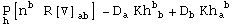 Underscript[P, h][n_ ^b R[▽] _ab^&nbsp;&nbsp;] - D_a^ Kh_ ( b)^b + D_b^ Kh_a ^( b)