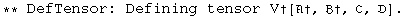 ** DefTensor: Defining tensor V&dagger;[&dagger;, &dagger;, ℭ, ] . 