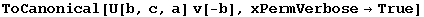 ToCanonical[U[b, c, a] v[-b], xPermVerbose&rarr;True]