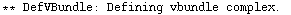 ** DefVBundle: Defining vbundle complex. 